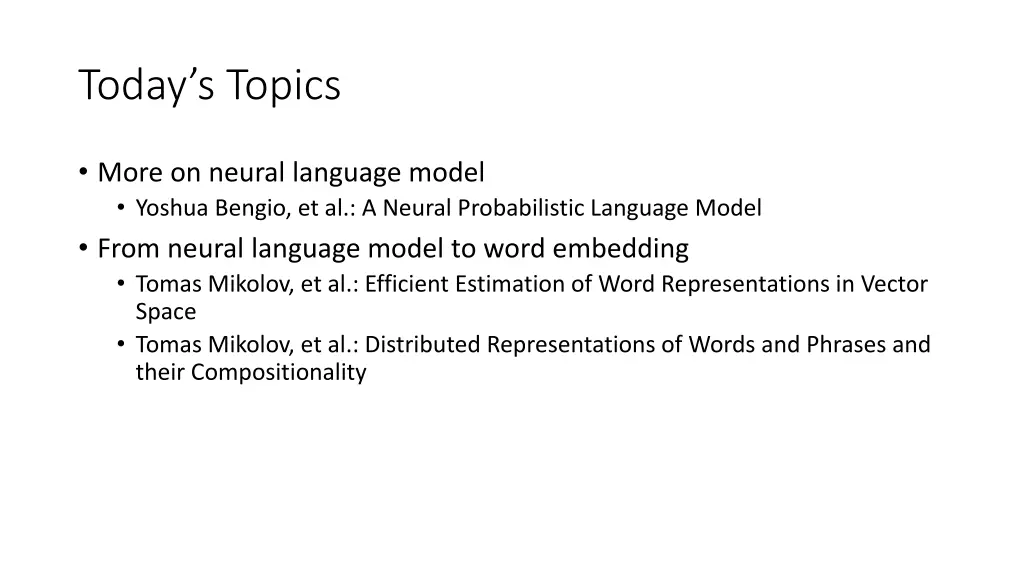 today s topics