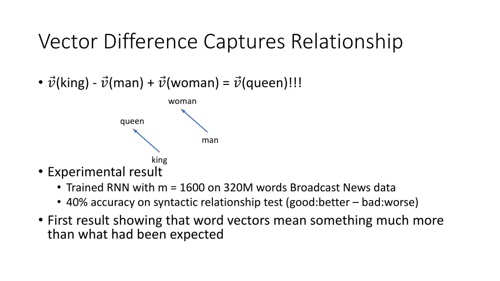 vector difference captures relationship