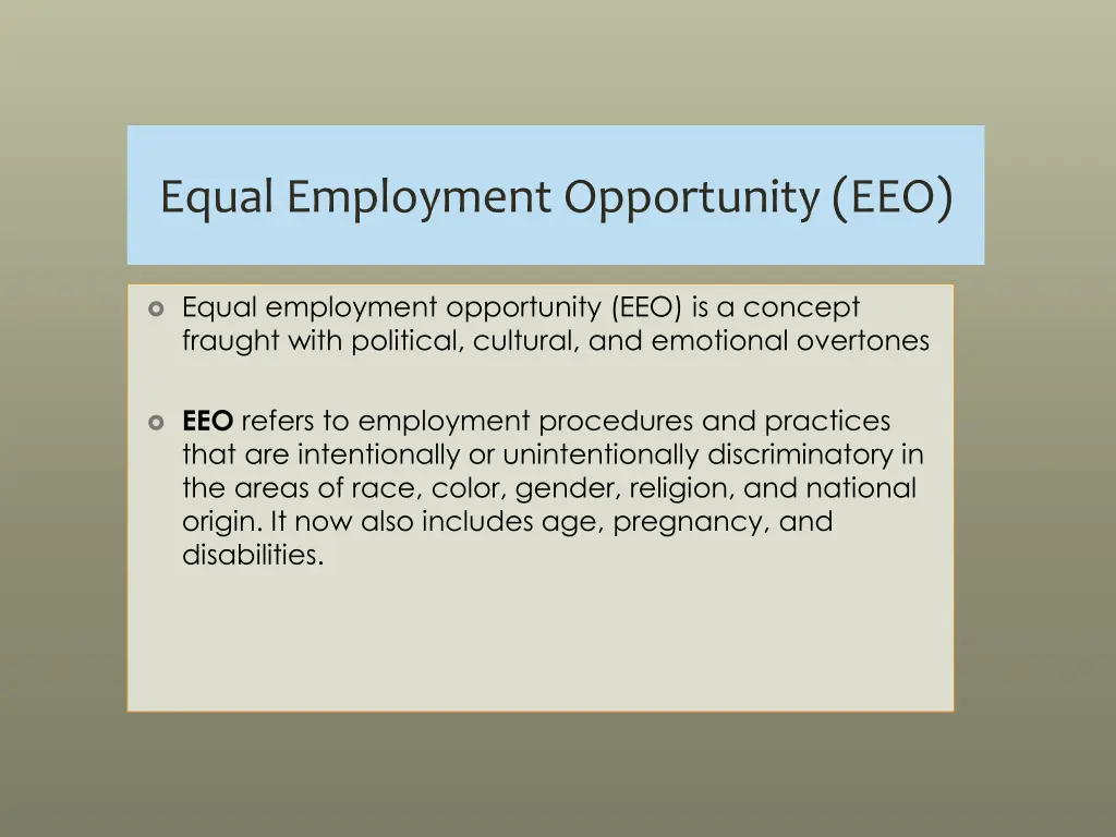 equal employment opportunity eeo