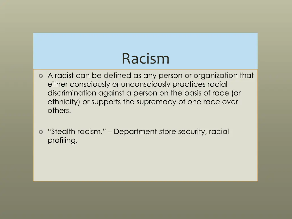 racism