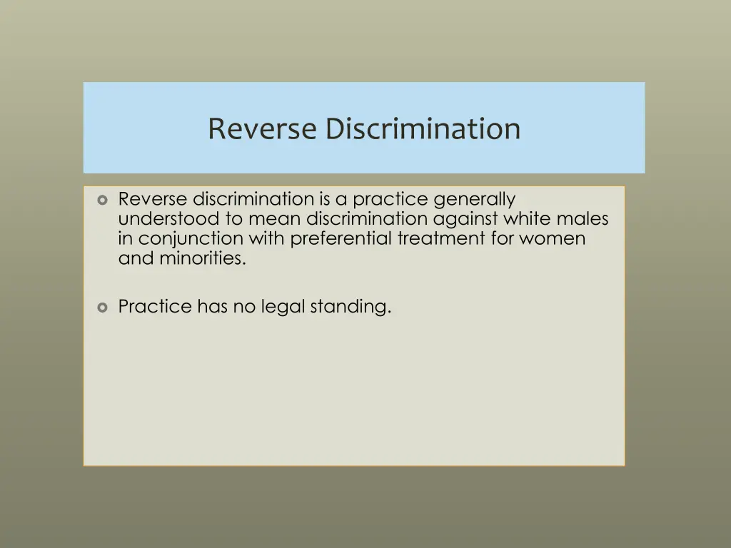 reverse discrimination