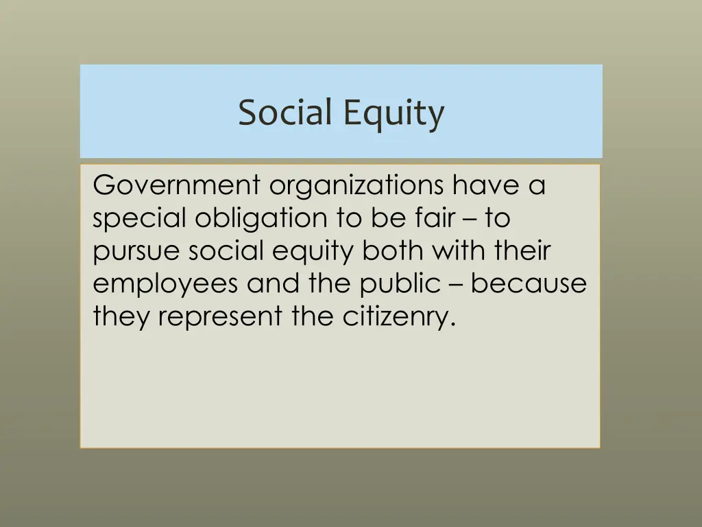 social equity