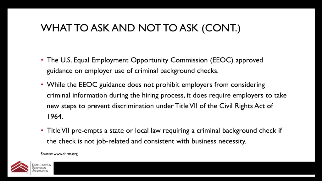 what to ask and not to ask cont 8