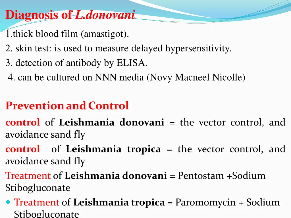 diagnosis of l donovani