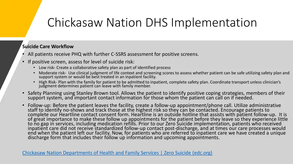 chickasaw nation dhs implementation