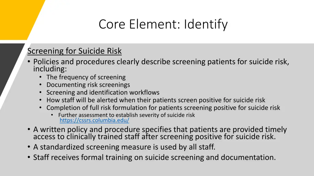 core element identify