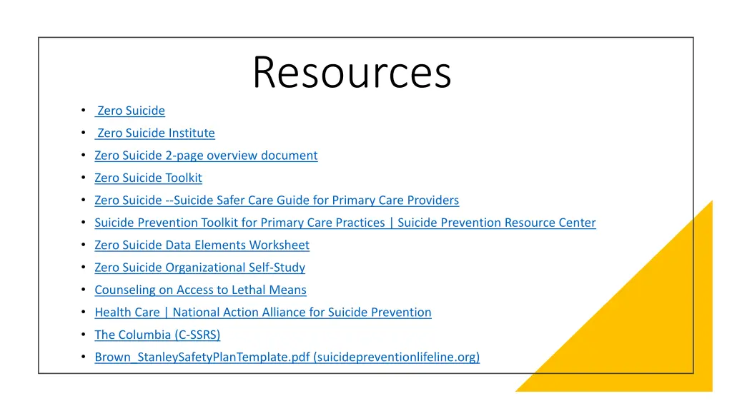 resources