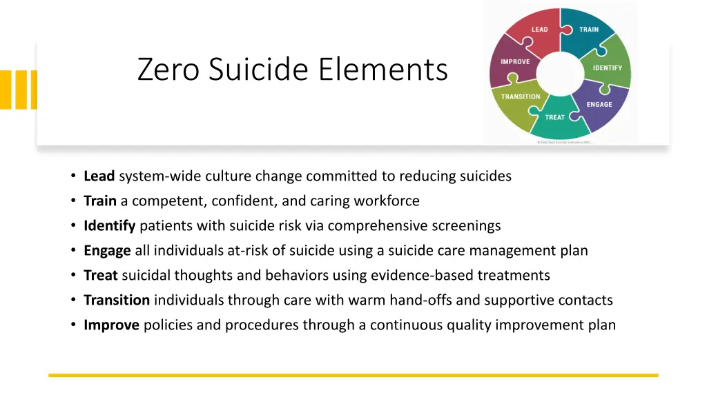 zero suicide elements