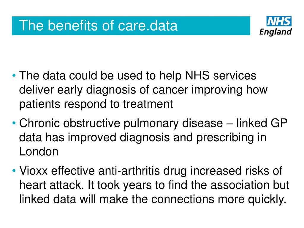 the benefits of care data