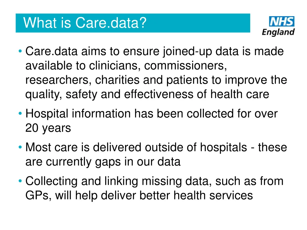 what is care data