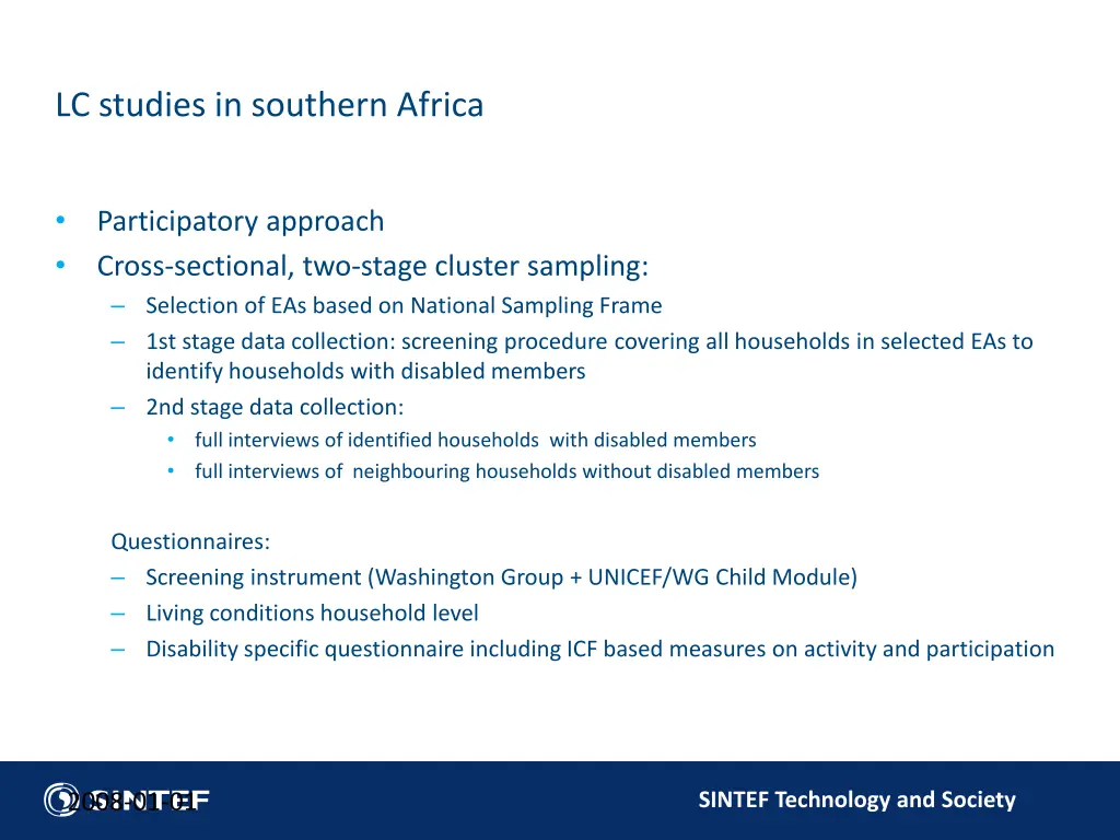 lc studies in southern africa