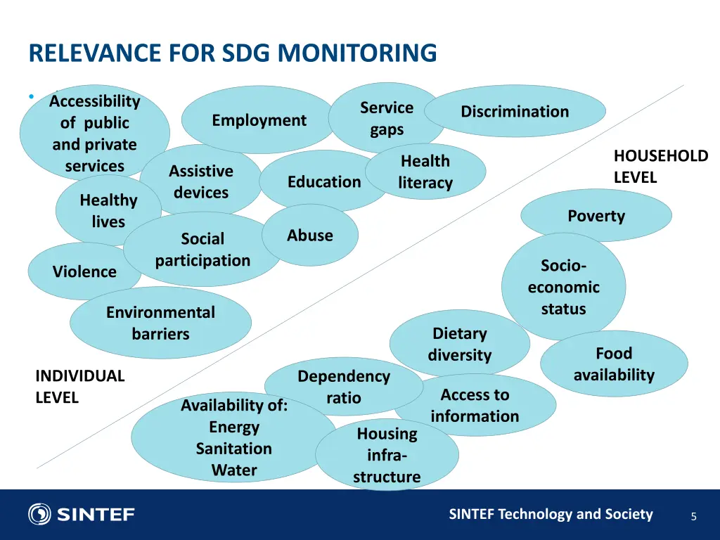 relevance for sdg monitoring