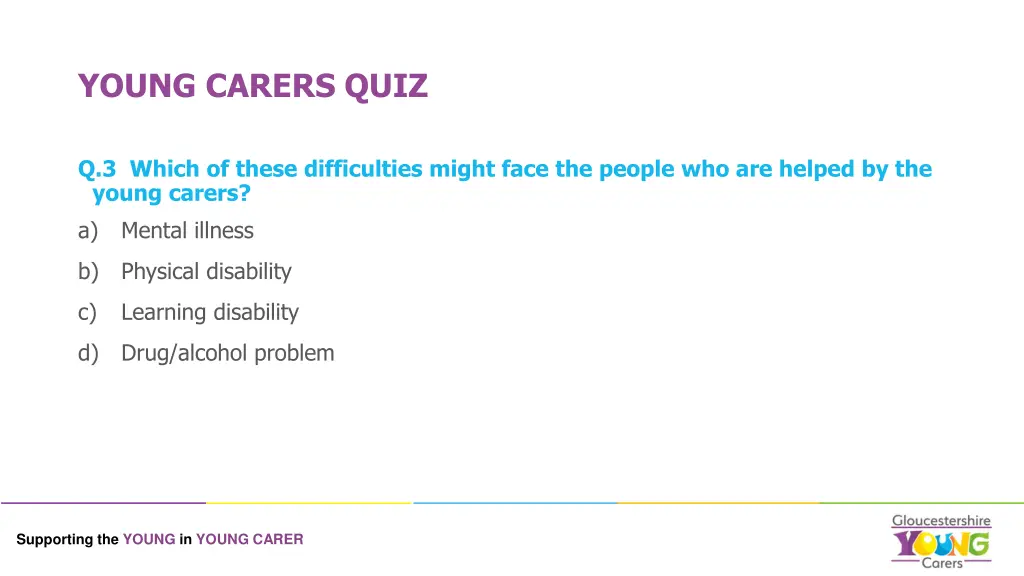 young carers quiz 3