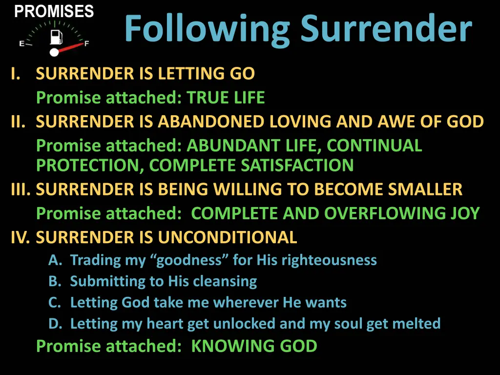 following surrender 1