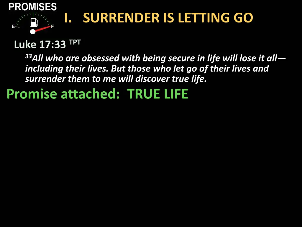 i surrender is letting go
