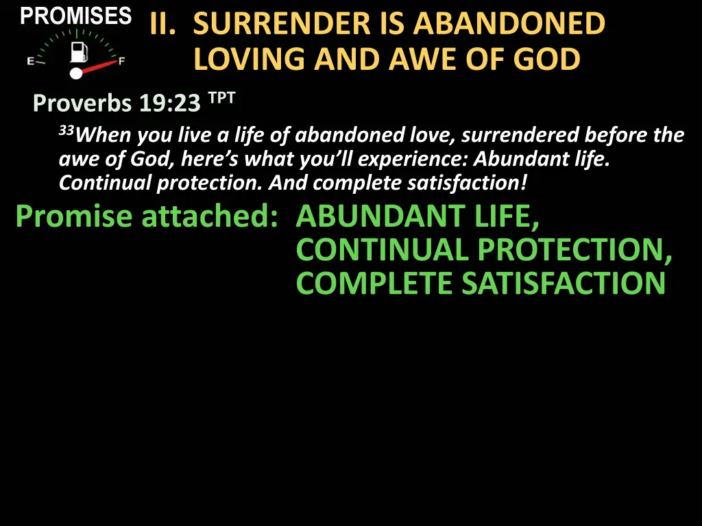ii surrender is abandoned loving