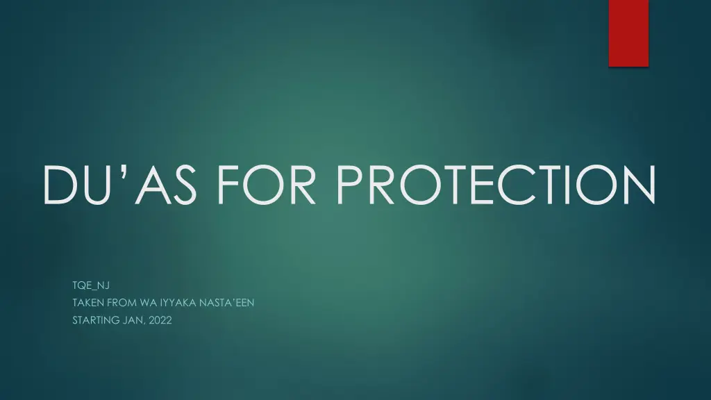 du as for protection