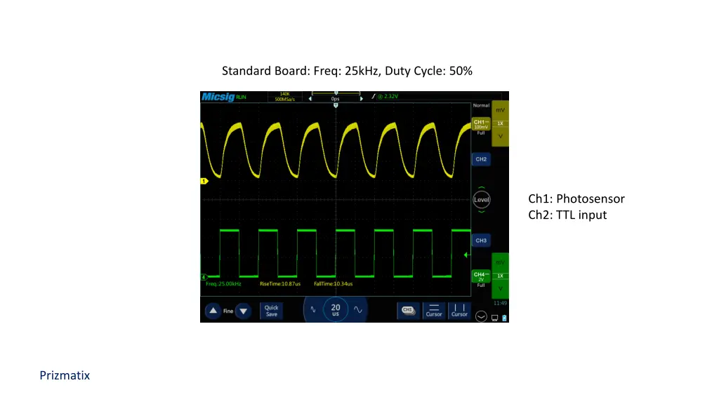 standard board freq 25khz duty cycle 50