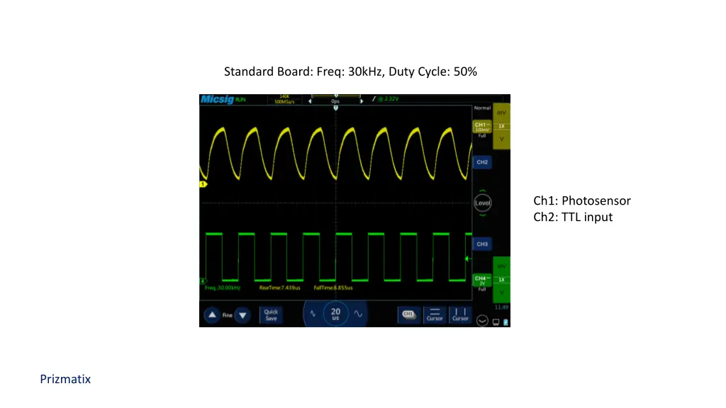 standard board freq 30khz duty cycle 50