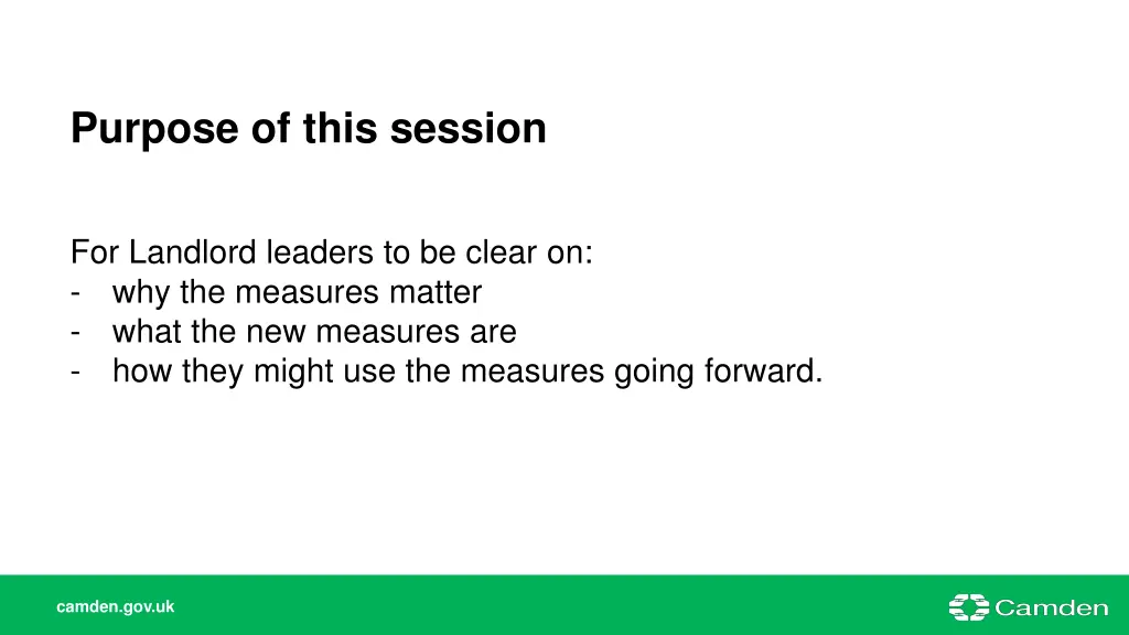 purpose of this session