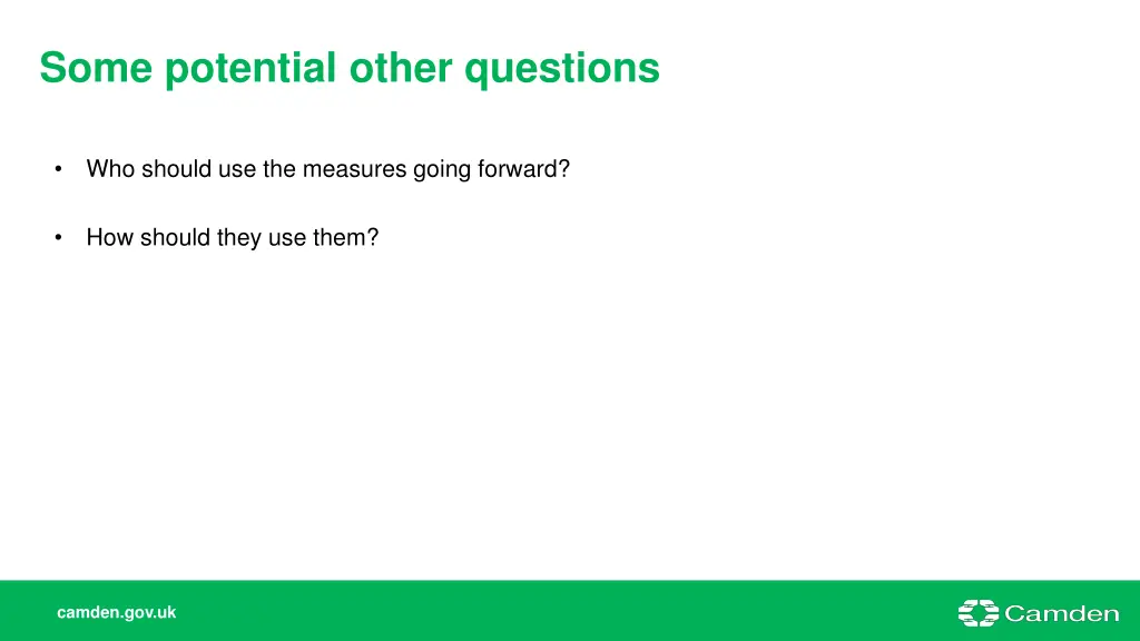 some potential other questions