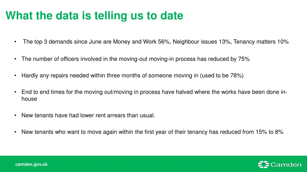 what the data is telling us to date