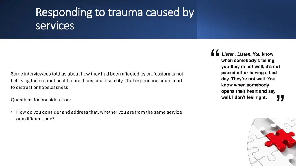 responding to trauma caused by responding