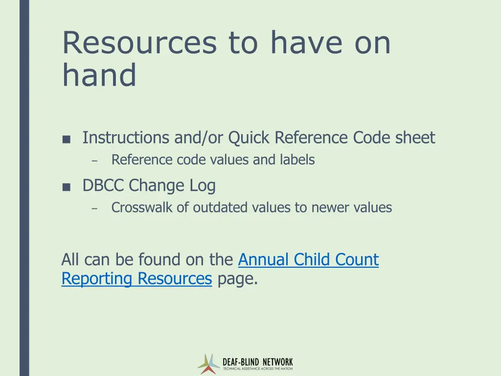 resources to have on hand