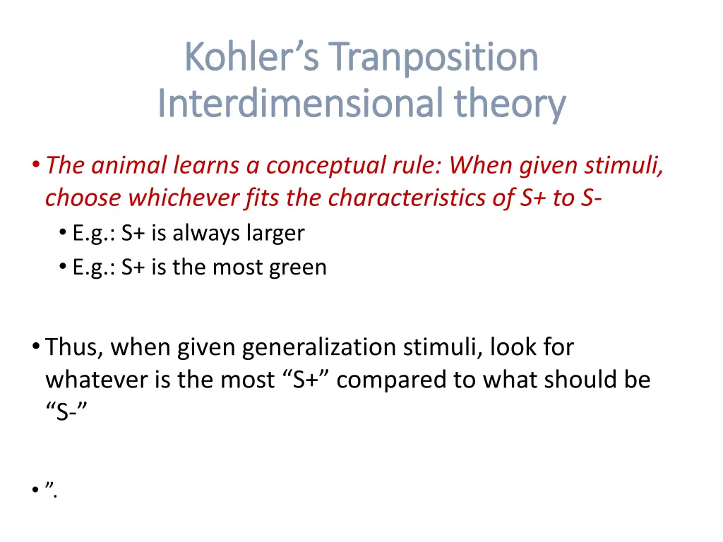 kohler s kohler s tranposition tranposition