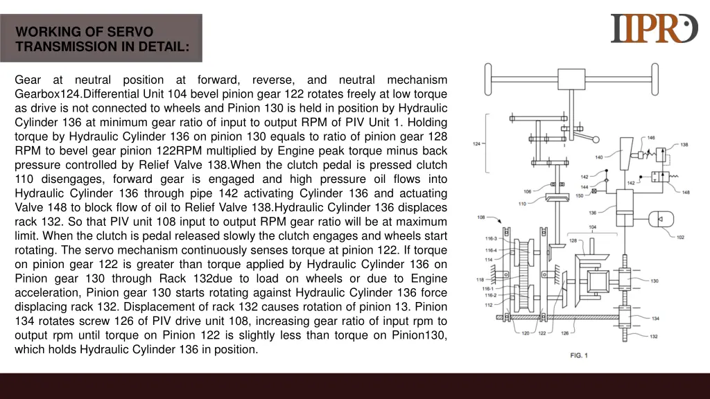 working of servo transmission in detail