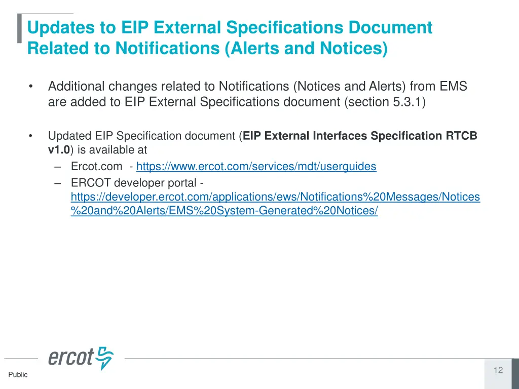 updates to eip external specifications document 3