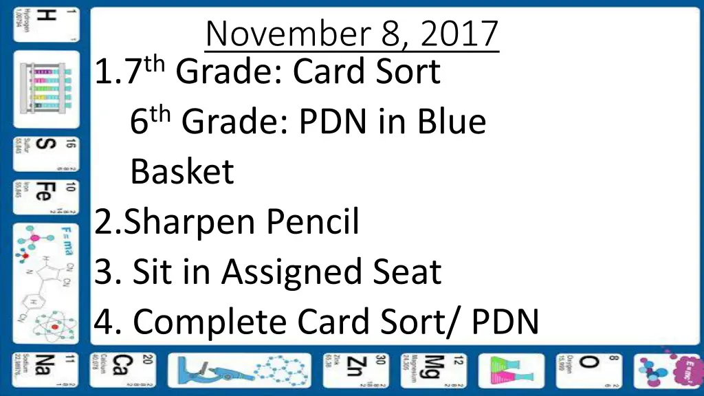 november 8 2017 1 7 th grade card sort 6 th grade