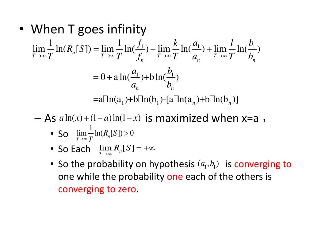 when t goes infinity 1 lim ln n t t
