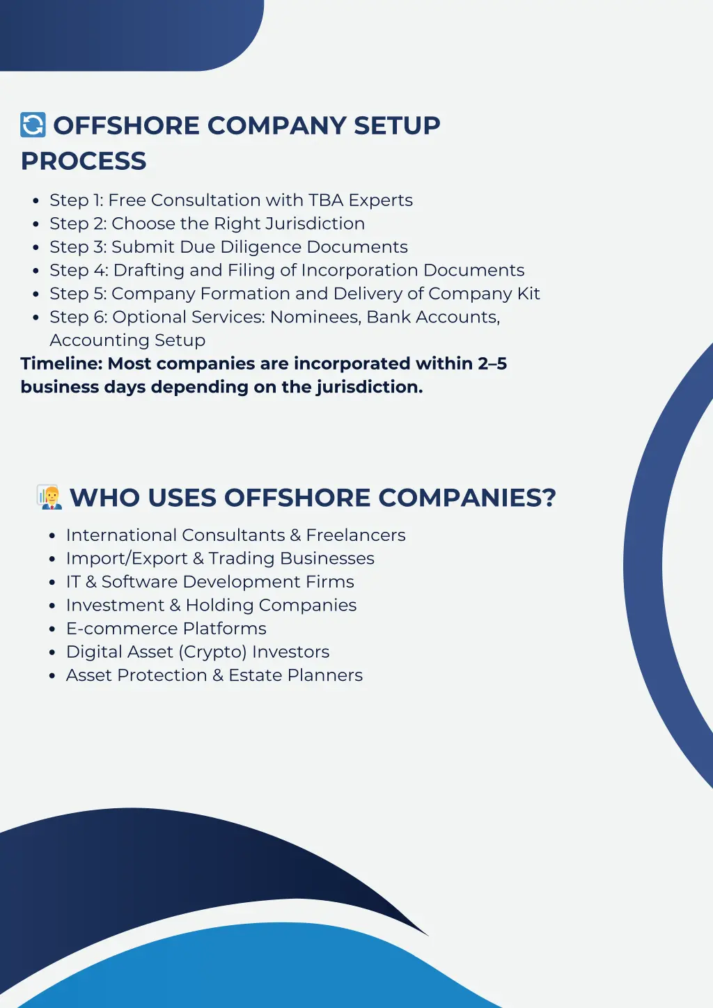 offshore company setup process