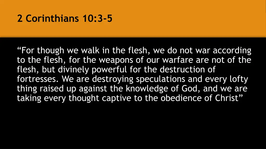 2 corinthians 10 3 5