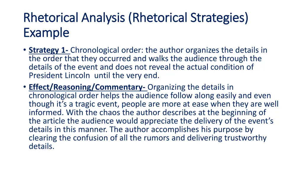 rhetorical analysis rhetorical strategies