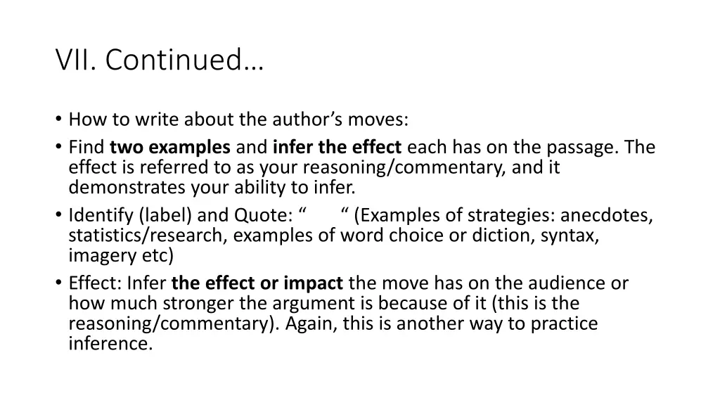 vii continued