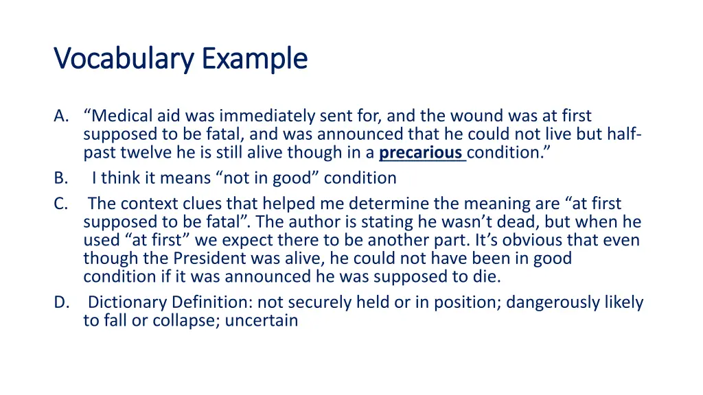 vocabulary example vocabulary example