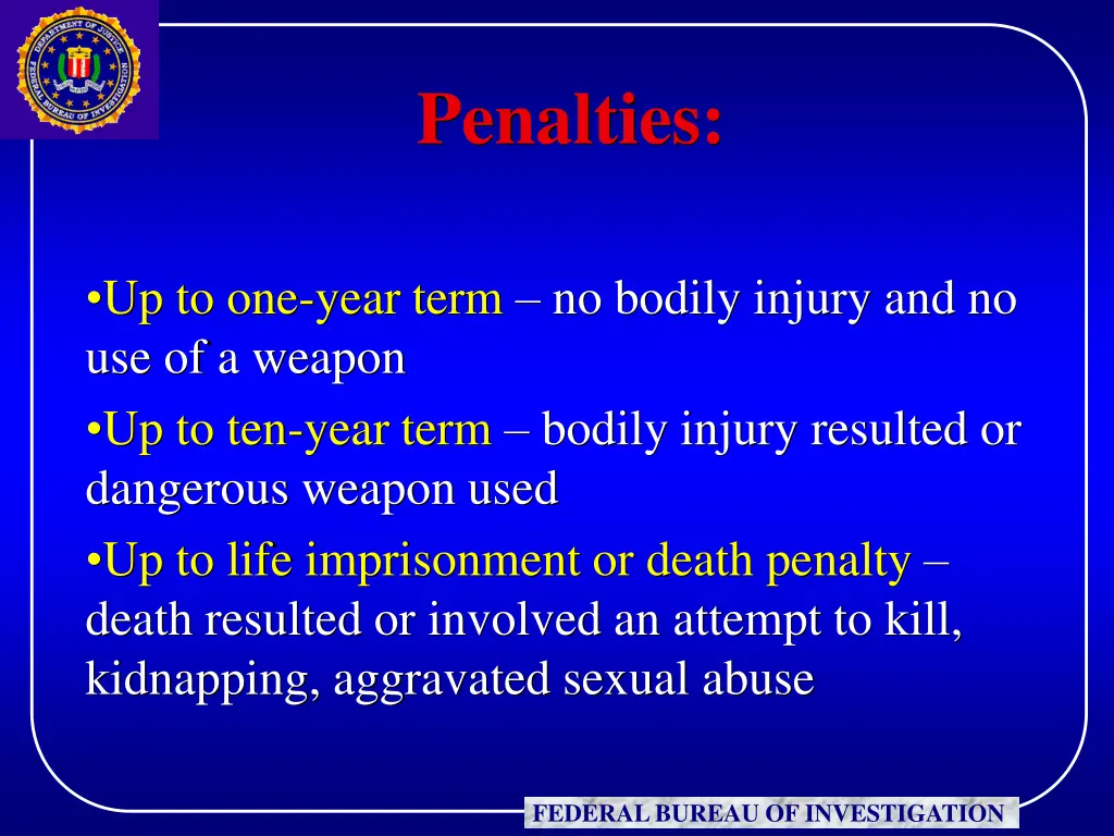 penalties