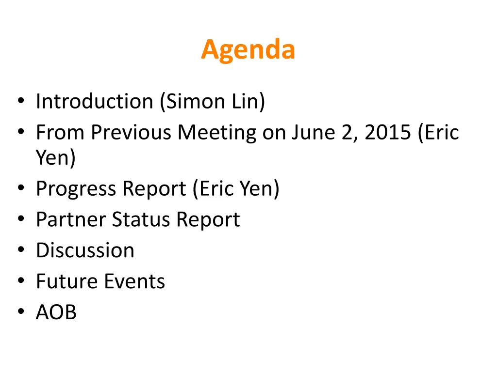 agenda