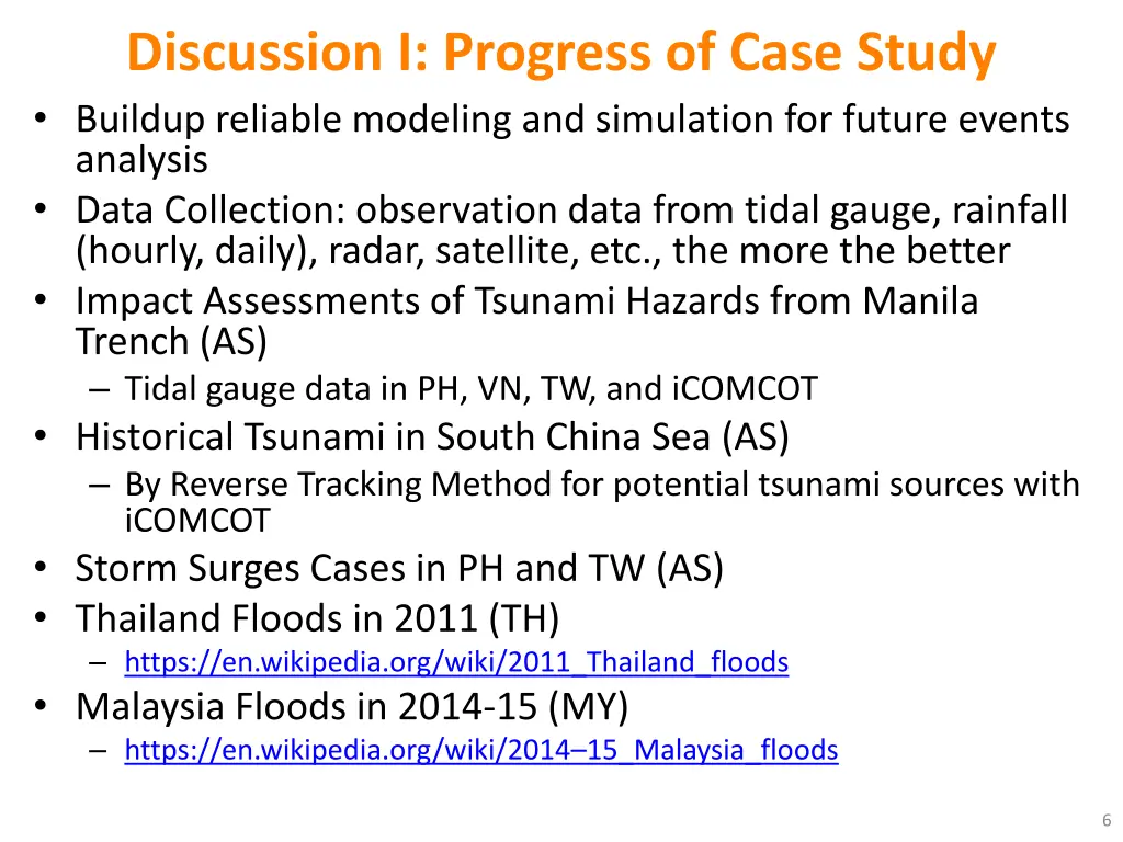 discussion i progress of case study buildup