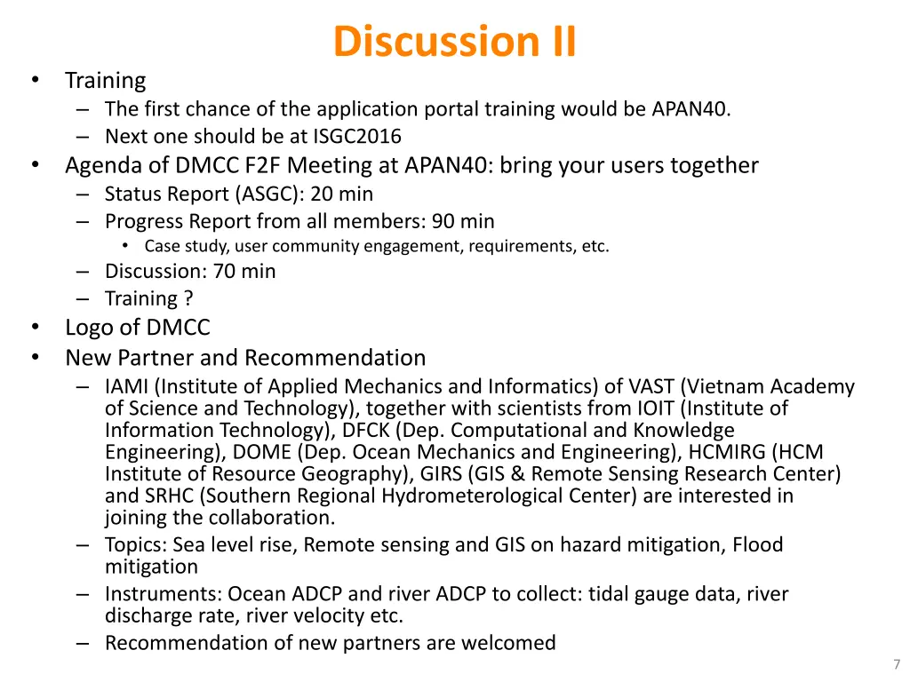 discussion ii