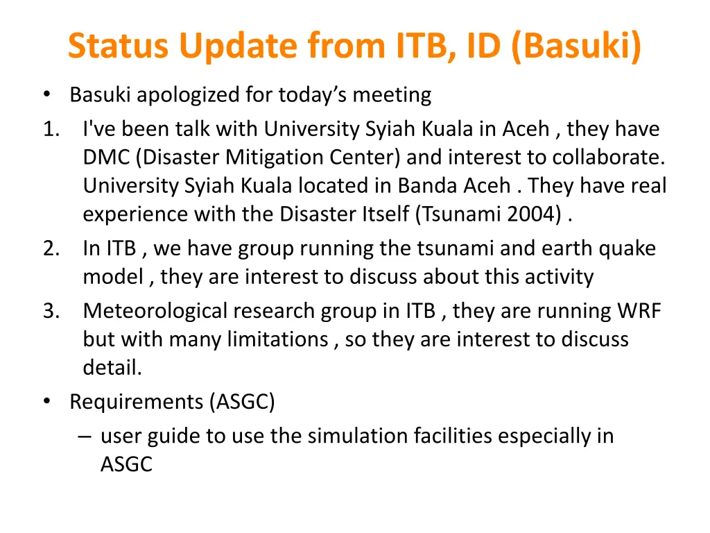 status update from itb id basuki