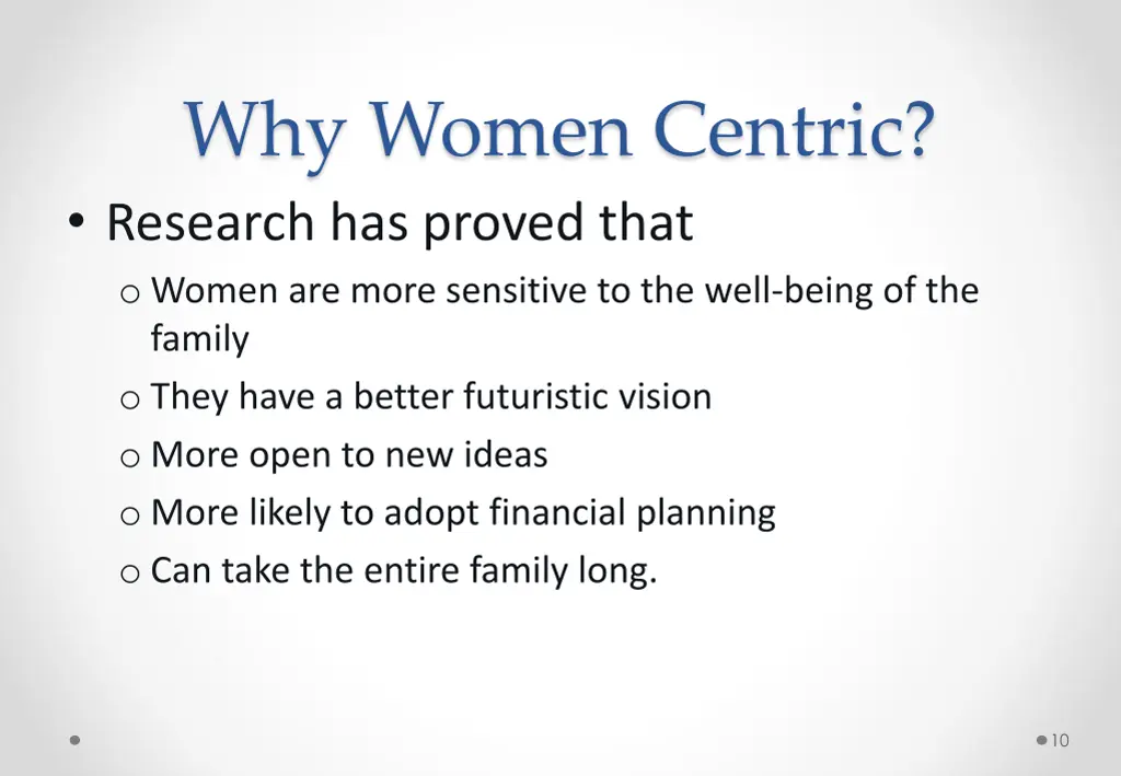 why women centric research has proved that