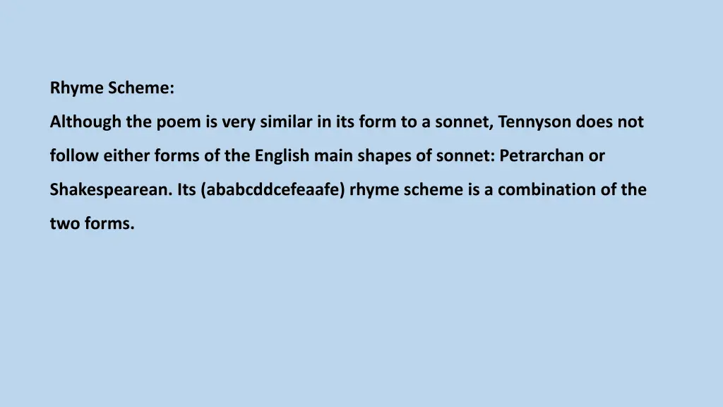 rhyme scheme