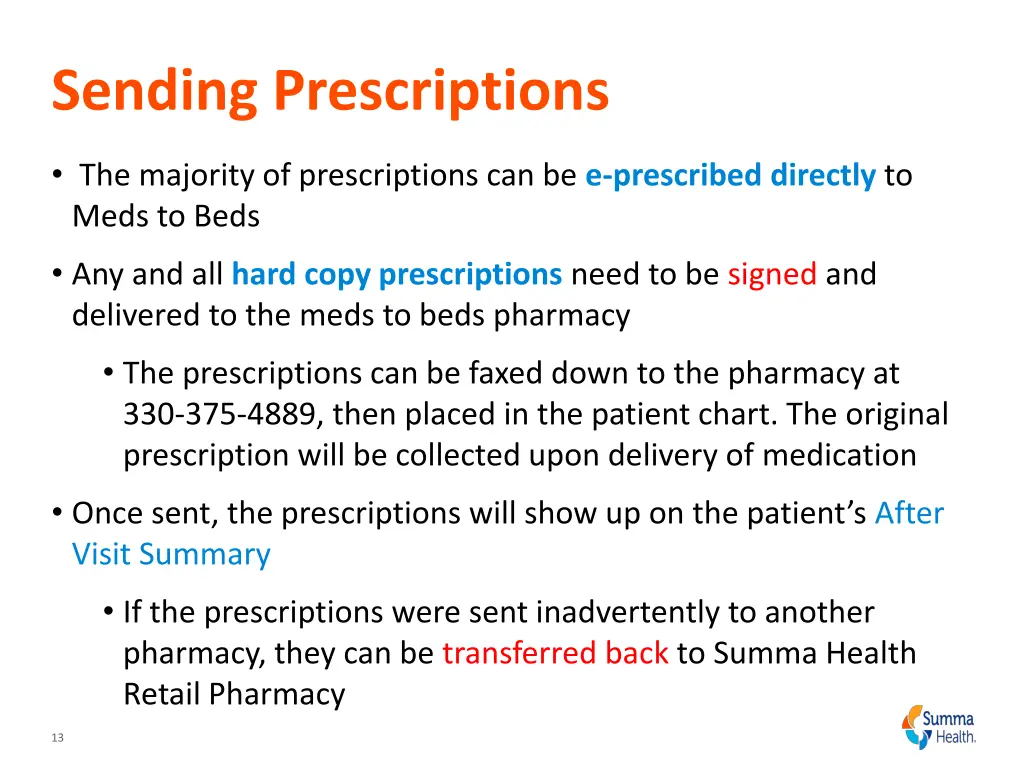 sending prescriptions