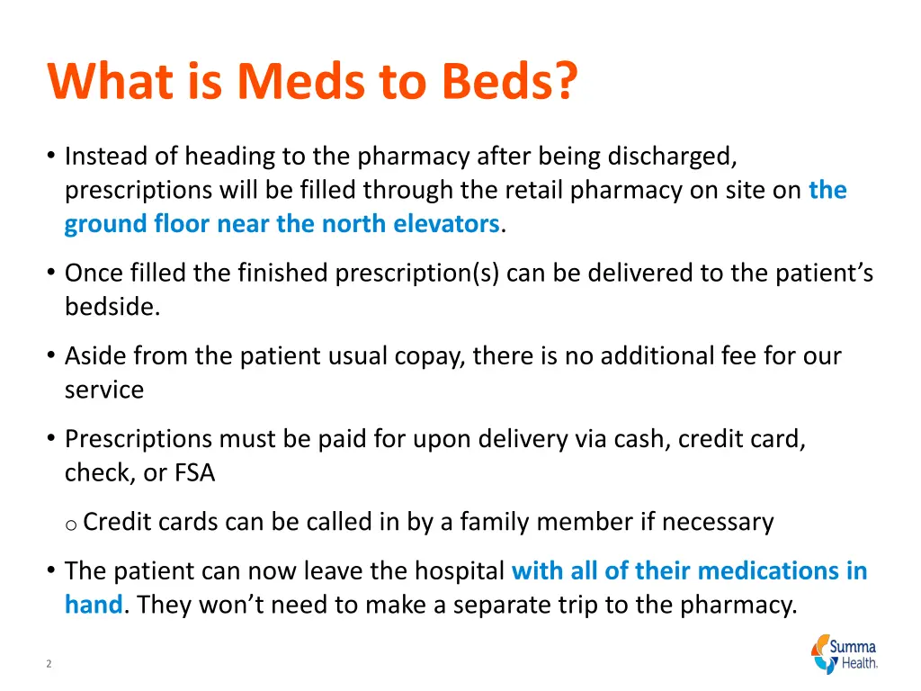 what is meds to beds