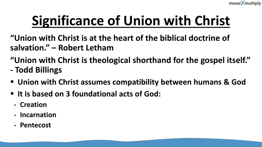significance of union with christ