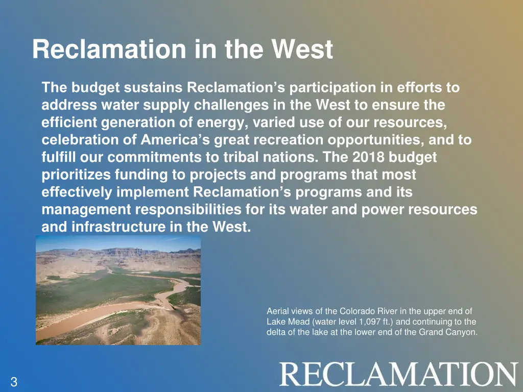 reclamation in the west