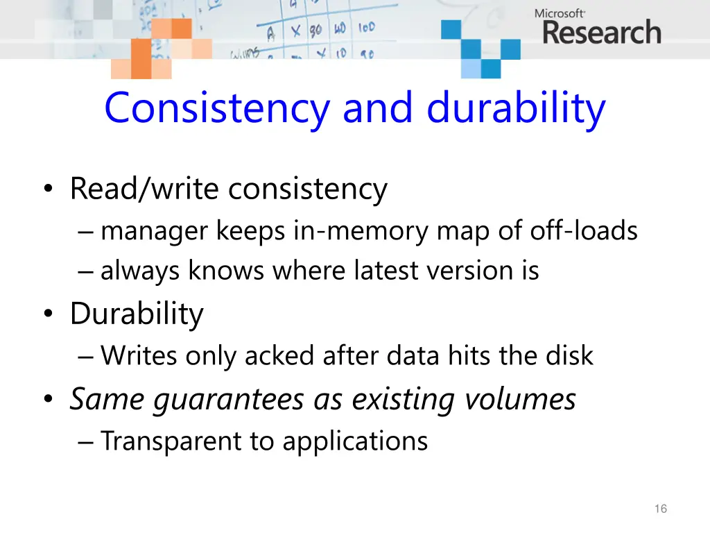 consistency and durability